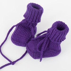 MADE TO ORDER/ Hand knitted baby booties/ Merino wool image 7