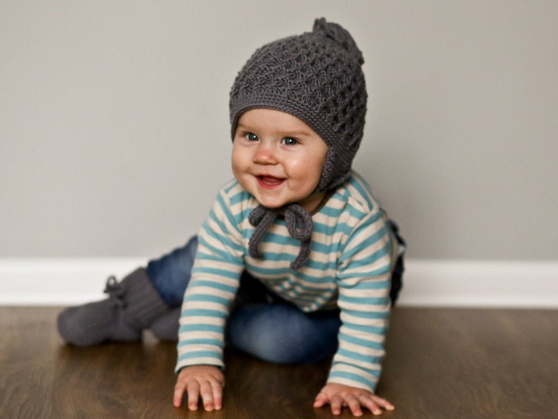 MADE TO ORDER Hand knitted baby hat Winter hat merino wool