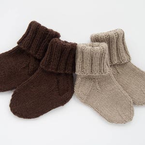 MADE TO ORDER/ Hand knitted baby socks/ merino wool