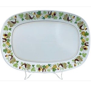 VINTAGE Noritake Progression Homecoming Oval Serving Platter 13 5/8&quot; 9002 Japan Pineapple Platter Vintage Thanksgiving Fall Serving Plate