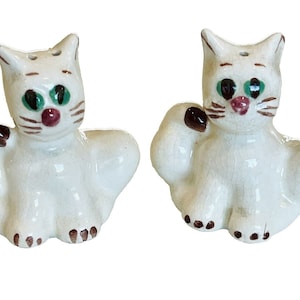 Vintage Rennecamp&#39;s CAT Salt & Pepper Shakers Ceramic Kitty Cats MCM Kitchen Decor Vintage Shaker Gifts Cat Salt and Pepper