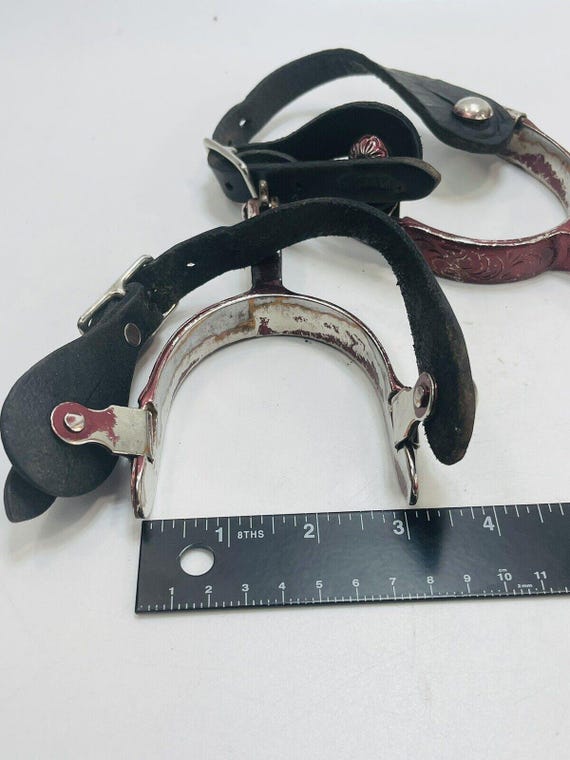 Weaver Leather Spur Straps With Rawhide Corners - Hermann Oak Russet Harness Leather