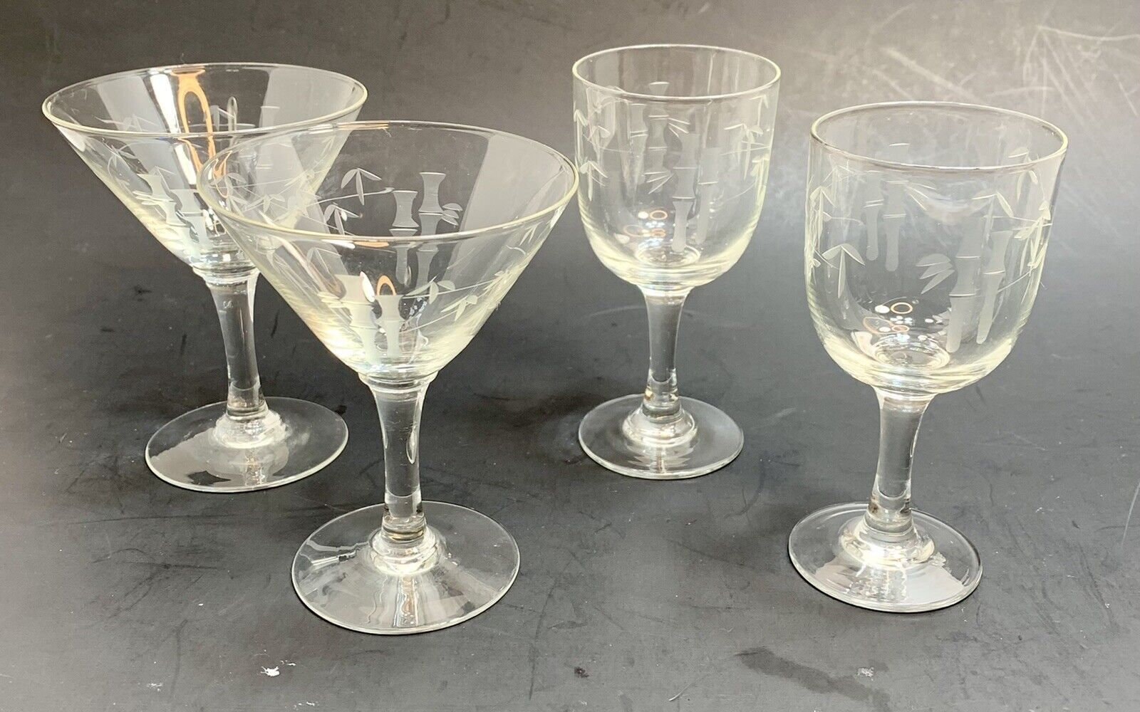 Vintage Noritake Bamboo Crystal Liquor Cocktail & Wine Cordial