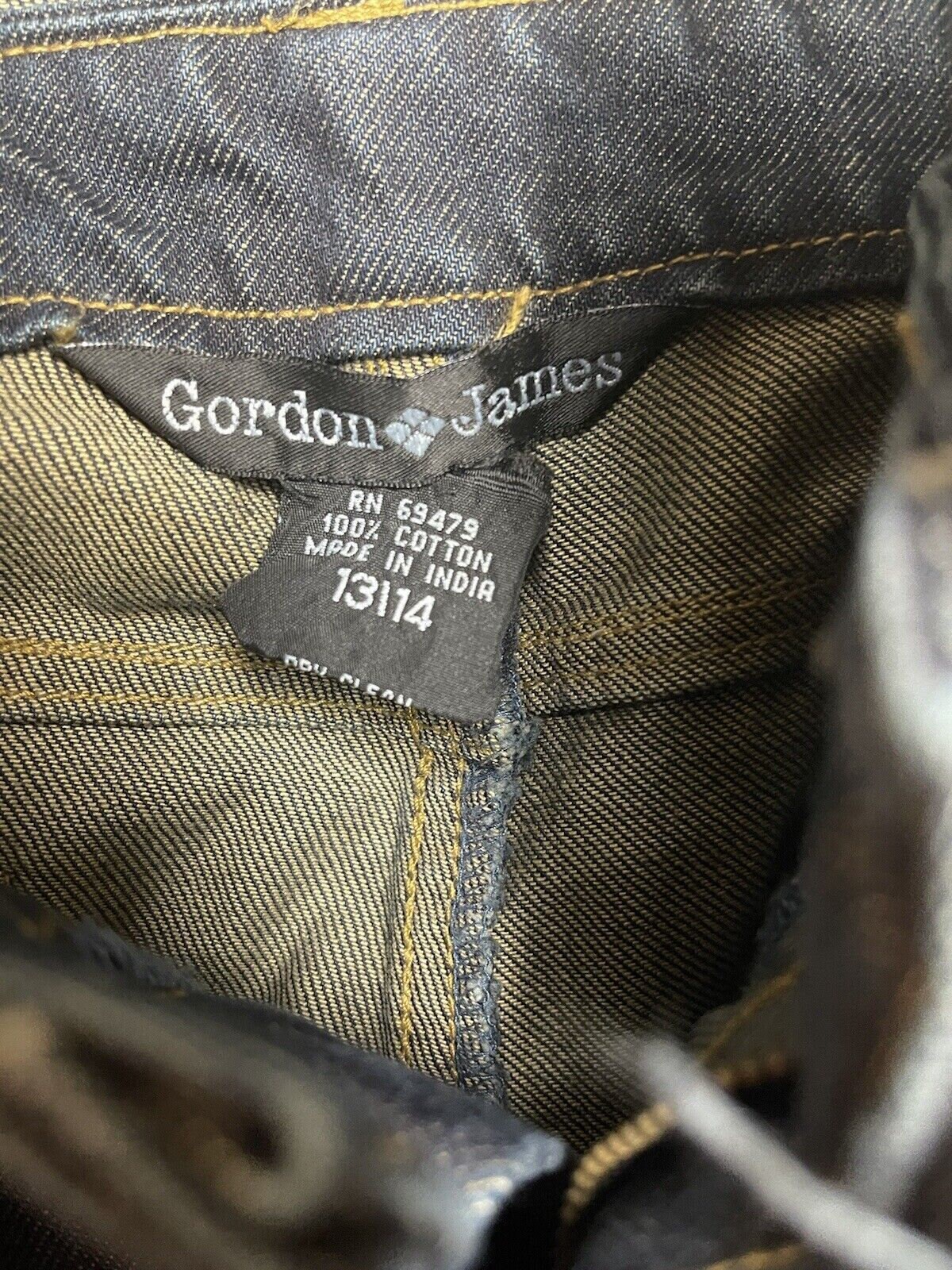 VINTAGE 90's Y2K Gordon James XL Embroidered Denim Jacket