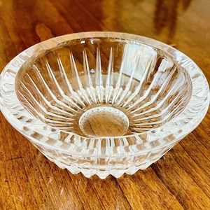 VINTAGE Val St Lambert Belgium Glass Crystal Dish Ashtray Balmoral Signed Ashtray Crystal Dish Vintage Home Decor Crystal Dish Gift