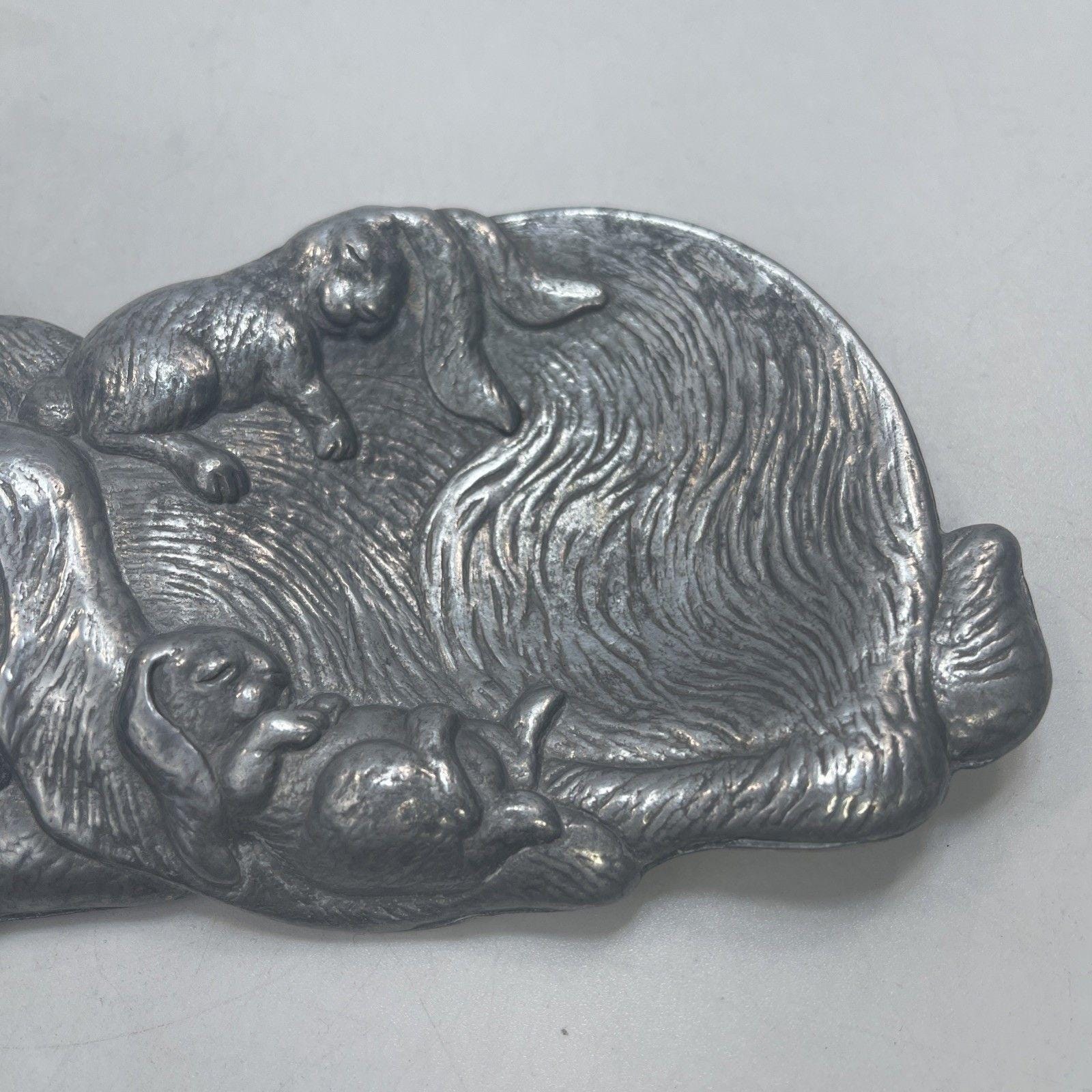 Vintage Rabbit Spoon Vintage Arthur Court Bunny Rabbit Family Spoon Rest Trinket Dish Pewter ...