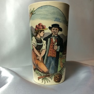 1135/2327, Mettlach Beaker, Man and Woman in Oval; Villeroy & Boch, GE Schutzt, PUG, mettlach, under glaze, PUG