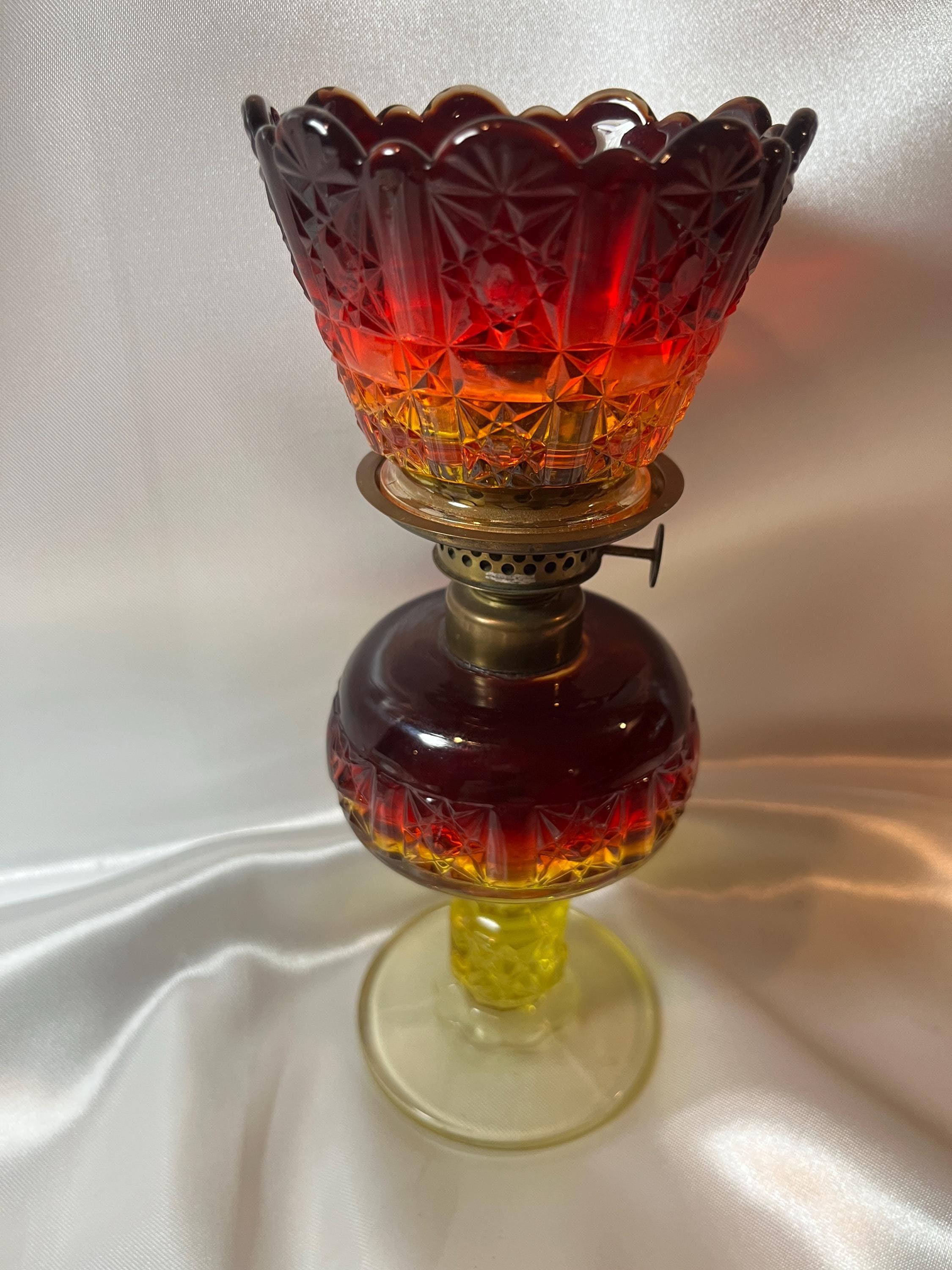 Amberina Oil Lamp Shade - Etsy