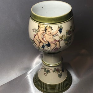 Mettlach PUG Goblet; 2954; cherubs; Villeroy and Boch, mettlach PUG goblet