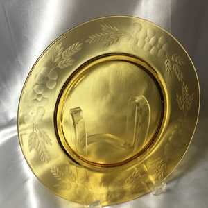 Amber Glass Etched Plates