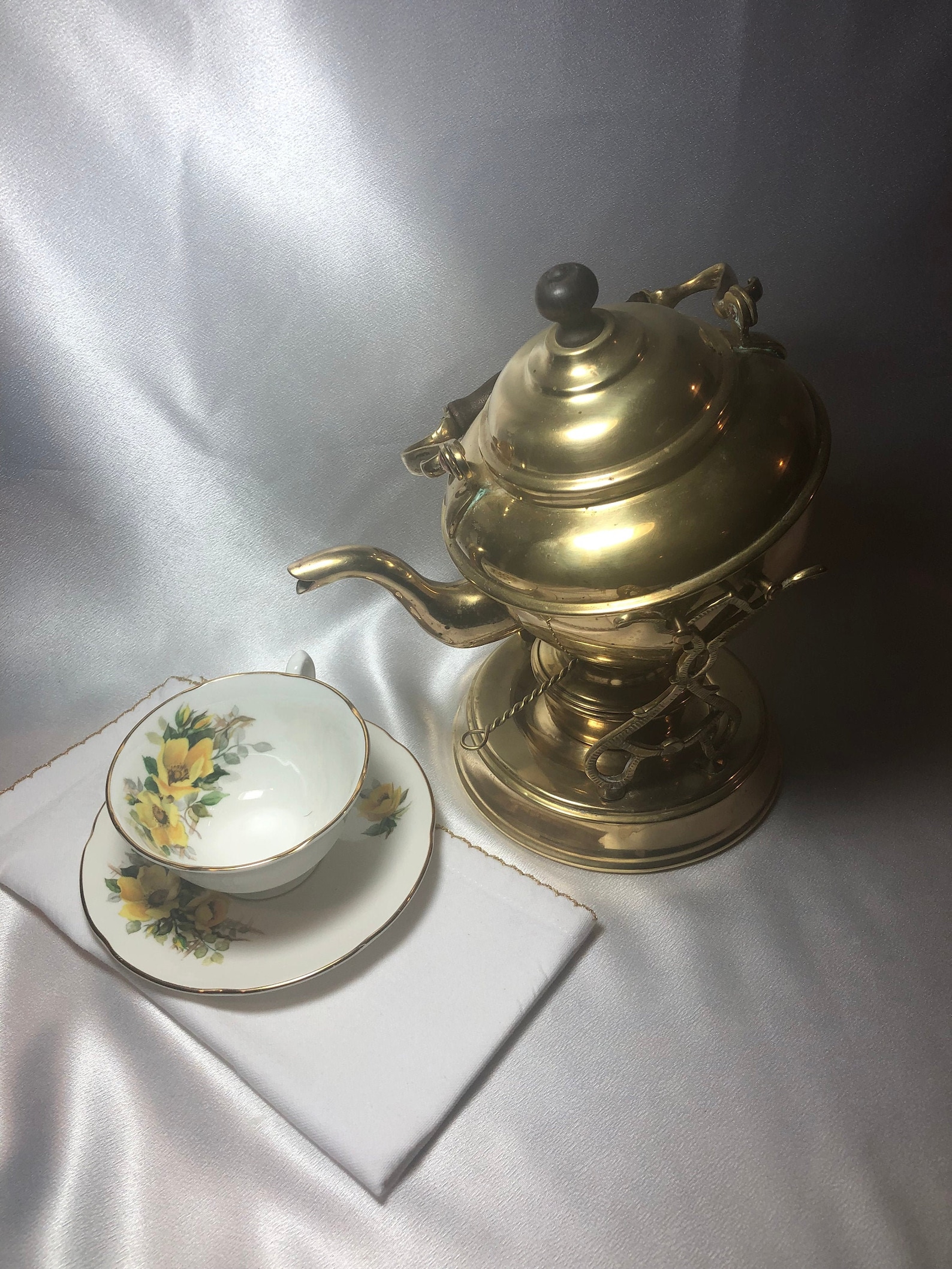 Brass Tilt Teapot With Warmer Tilt Teapot Brass Teapot Warmer Spirit