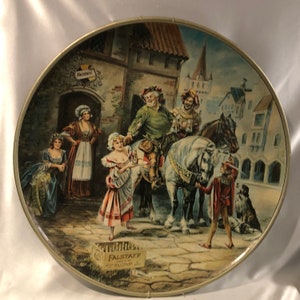 Lemp Tavern Charger-Falstaff; 24&quot; Falstaff Charger; breweriana collectible; tin charger