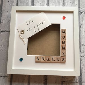 Mummy&#39;s Stars, Angels or Monsters, Personalised Scrabble Frame, Scrabble Art Frame, Scrabble Frame,
