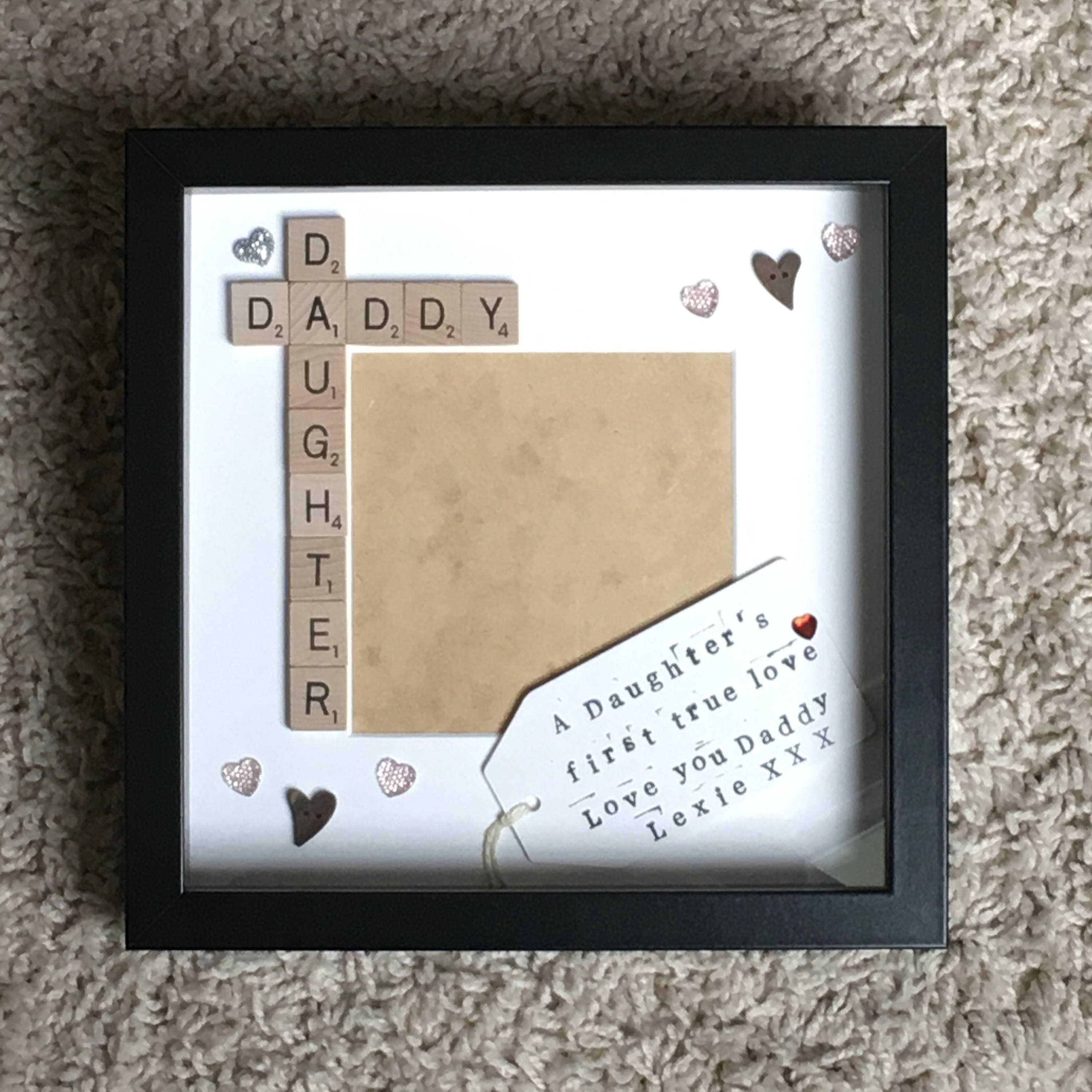 Daddy Scrabble Frame Daddy Daughter Frame Personalised Scrabble Frame Scrabble - Etsy UK