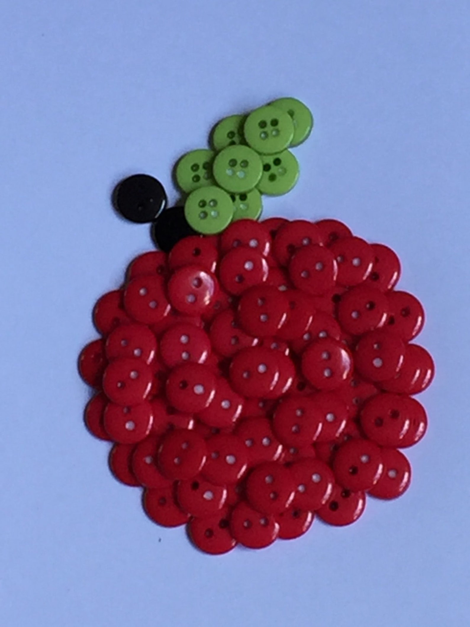 Teacher Gift Button Art Frame Buttonart Apple Thank You - Etsy