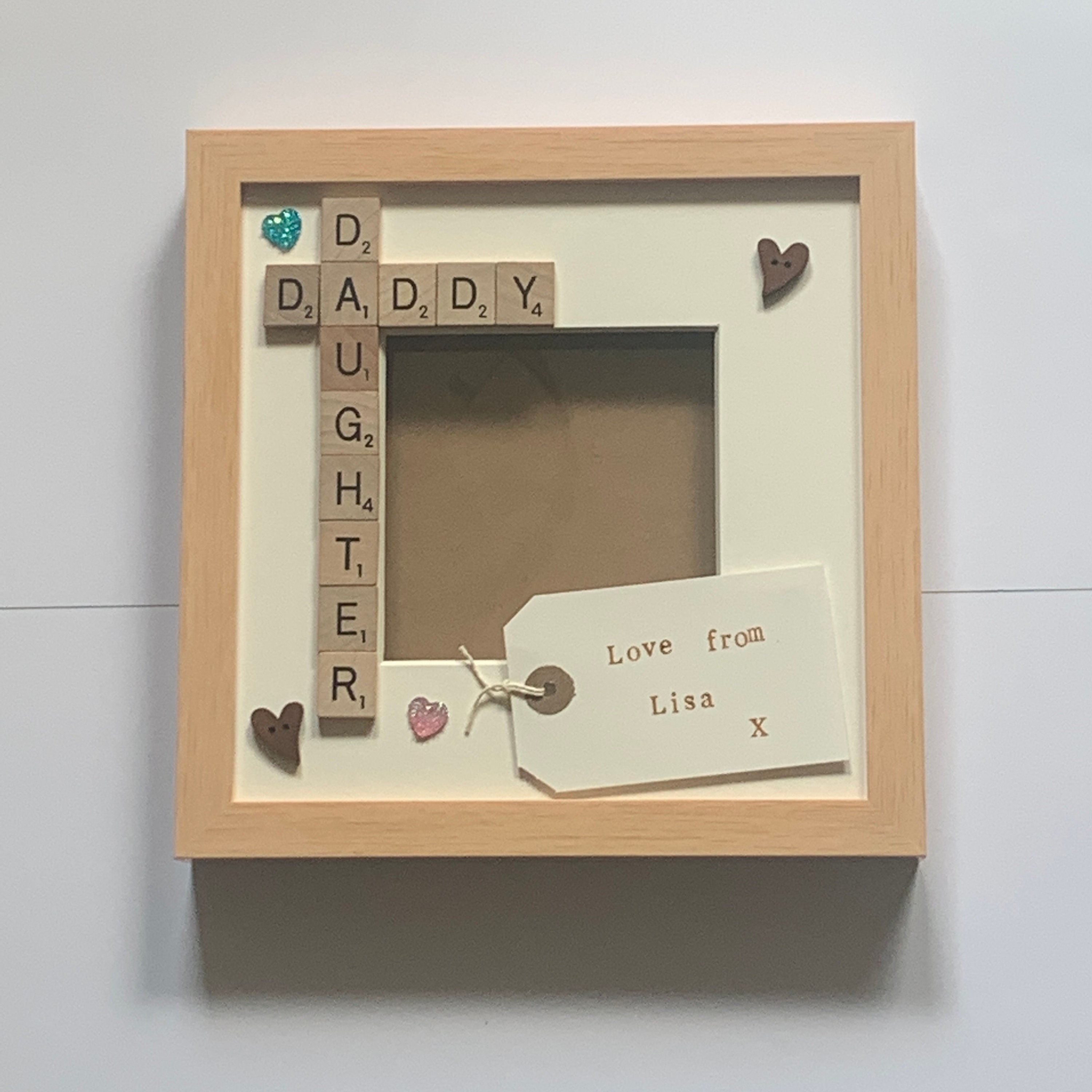 Daddy Scrabble Frame Daddy Daughter Frame Personalised Scrabble Frame Scrabble | Etsy UK