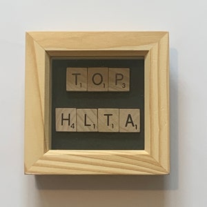 Teacher Gift Scrabble Frame, Scrabble Art, Teacher, Teaching Assistant, End of School Gift, End of Term Present, Top TA, Top SNA, Top HLTA