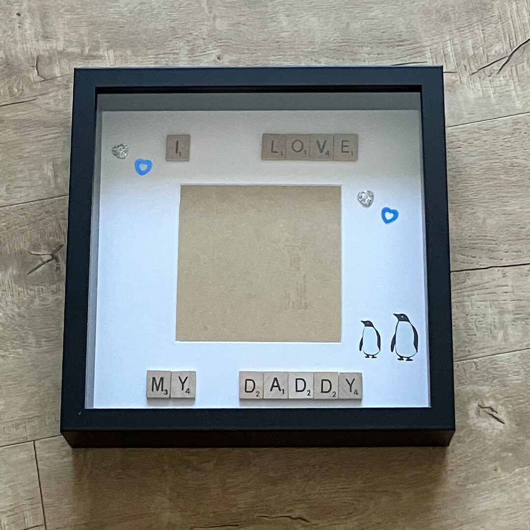 Daddy Scrabble Frame Daddy Scrabble Art Photo Frame, I Love My Daddy, Mummy, Auntie, Grandpa ...