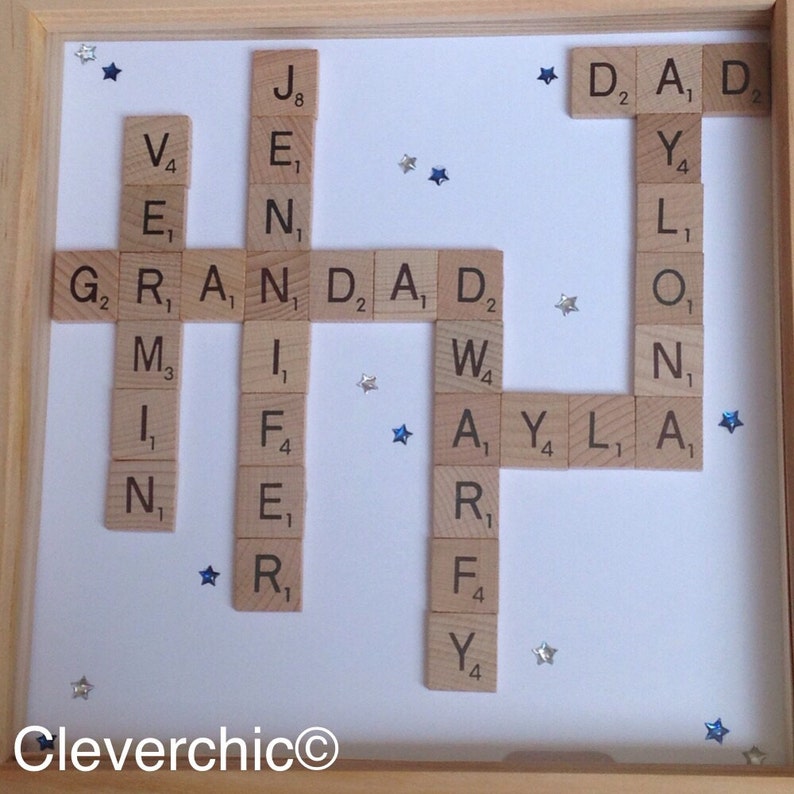 Scrabble Frame Scrabble Art Family Names Wall Art Etsy UK