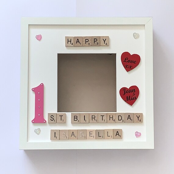 Personalisierte ersten Tag im Kindergarten/Schule Unisex Wooden Scrabble Fotorahmen Personalisierte ersten Tag im Kindergarten/Schule Unisex Wooden Scrabble Fotorahmen