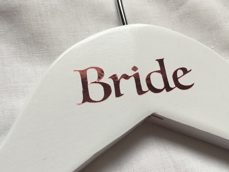 Rose Gold Wedding Bridal Hangers Role Only