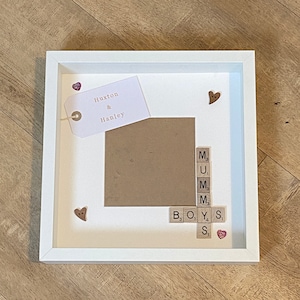 Mummy Son Frame, Mother Son, Mother Friend, Mummy&#39;s Boy, Mother&#39;s Day Gift, Personalised Scrabble Frame, Scrabble Art Frame, Scrabble Frame,