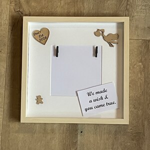 We made a wish Scan Personalised Photo Frame, Baby Shower Gift, Customised Photo Frame, Baby Scan Frame, New Baby Gift