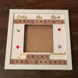 Grandparents Great Grandparents Scrabble Art Photo Frame, The Only Thing Better Than..., Christmas Present, Birthday Gift, Grandparents Gift