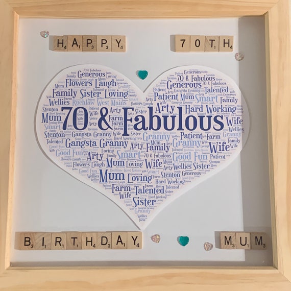 Scrabble Frame With Typography Word Art Heart in Large Box Etsy