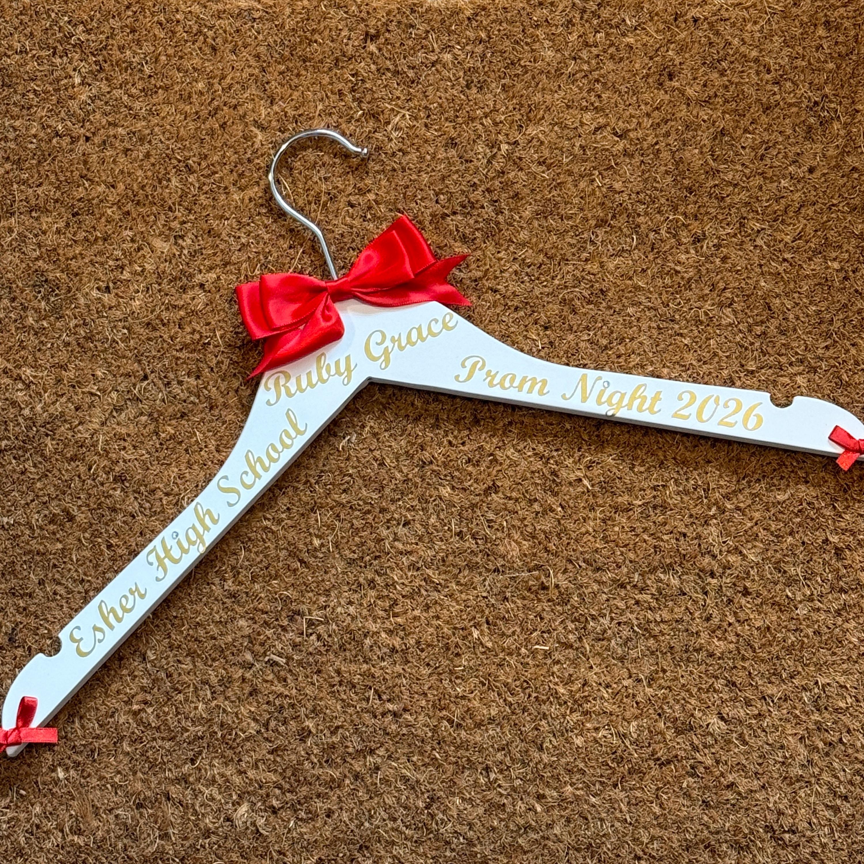 prom dress hangers Personalised Prom Wooden Hanger