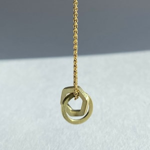 Pendant 585 gold, two rings