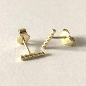Bar stud earrings 585 gold