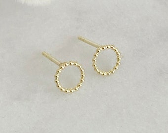 Earrings mini circles 750er gold