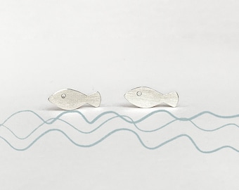 Fish earrings made of silver
