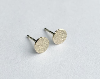 Moon stud earrings 585 gold