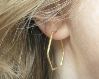 Pentagonal earrings 333, 585, 750 gold