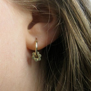 Golden Floral Earrings image 3