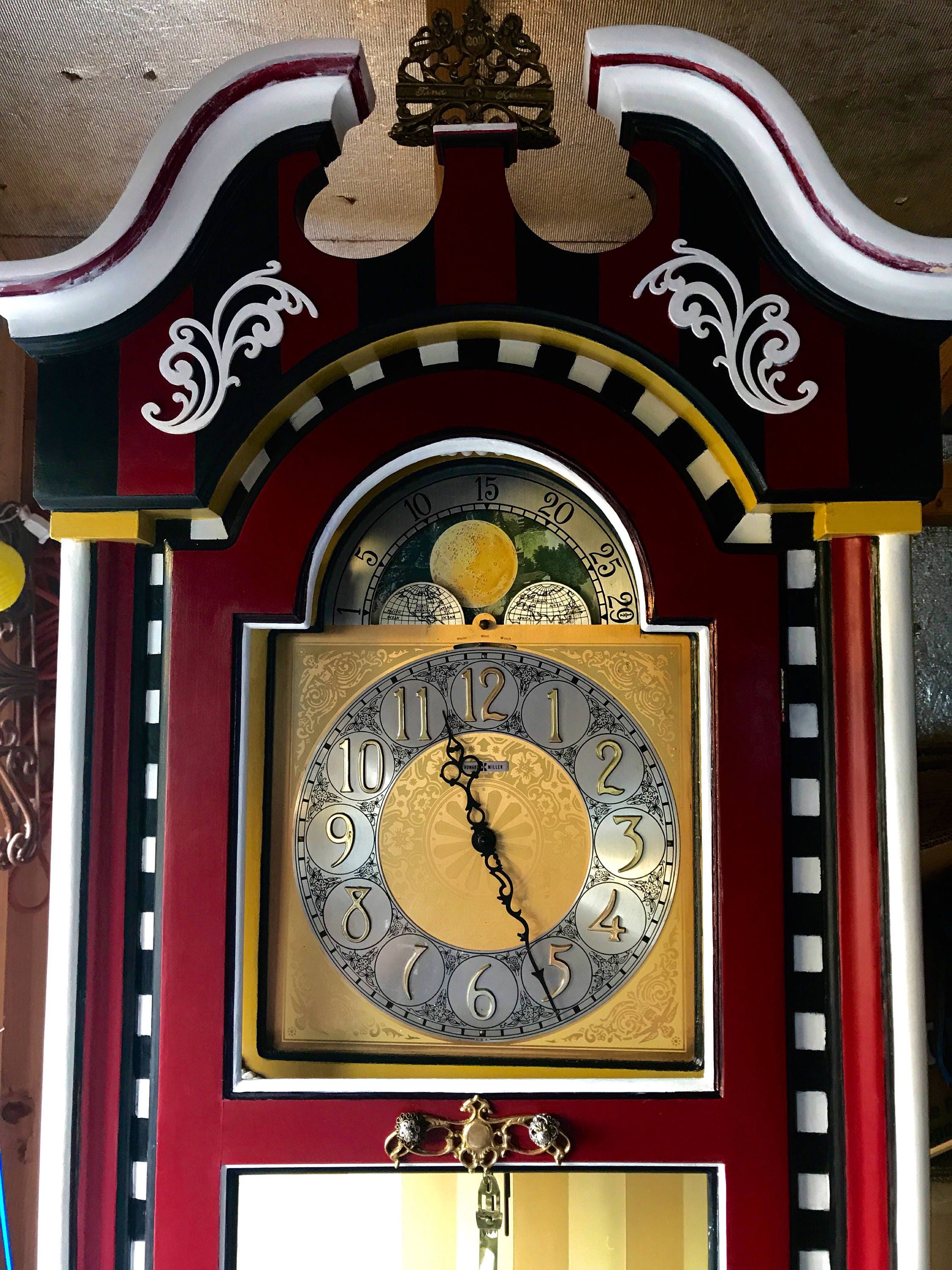 Custom order hand painted grandfather clocks .Whimsical Etsy