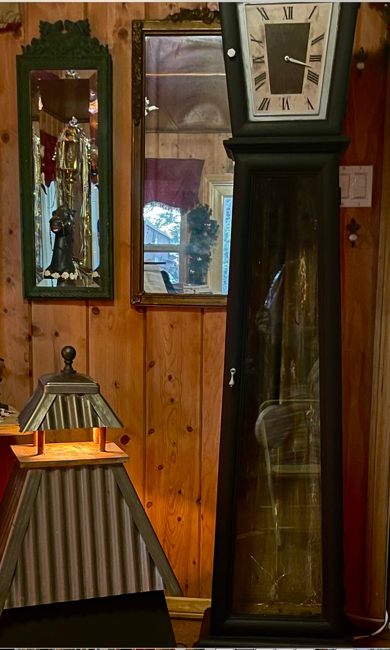 Hand-painted Rustic Grandfather Clock With Weathered Wood Interior - Etsy  Israel, image size:1284x2138