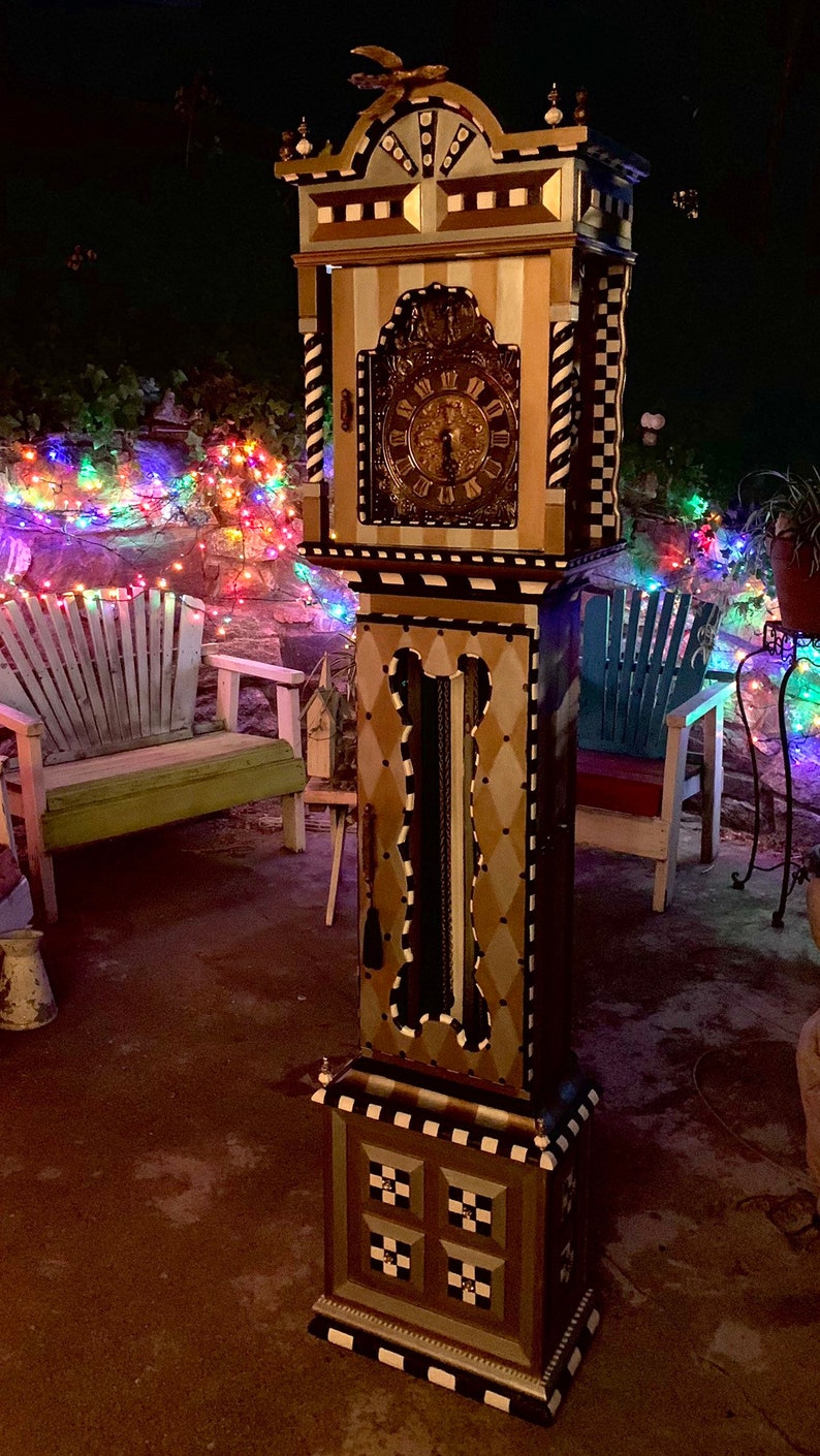 Gold and Silver Grandfather Clock 4 . Whimsical Plus Elegant Etsy