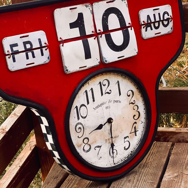 Day of the week clock etsy