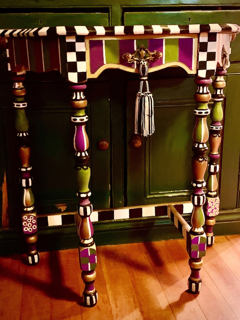 Vintage Whimsical Side Tables Made to Order . Checker Board Etsy