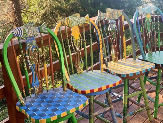 Nature Bar Stools 2. Lake House Dining Chairs Go Fish. Trees and