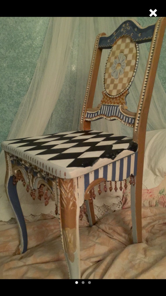 Hand Painted One Of A Kind Unique Chairs Bedroom Etsy