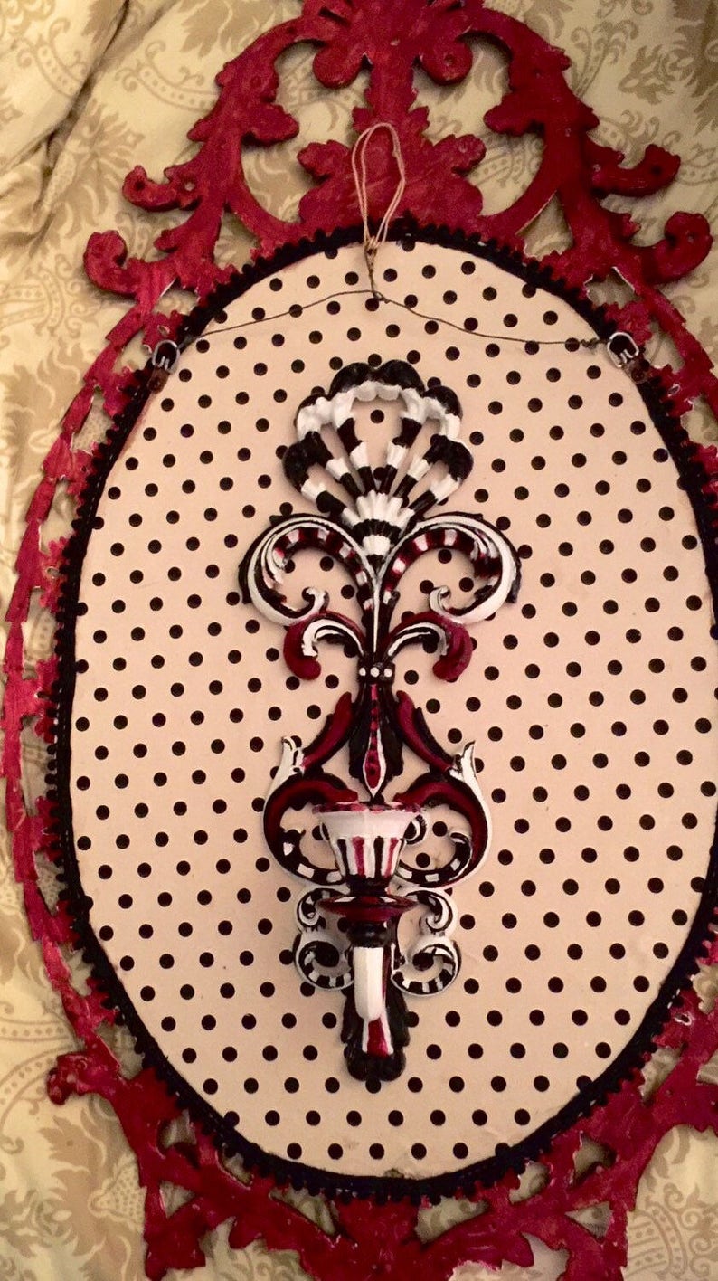 Mirror and matching Sconces . Made to order .wall hangings of Etsy