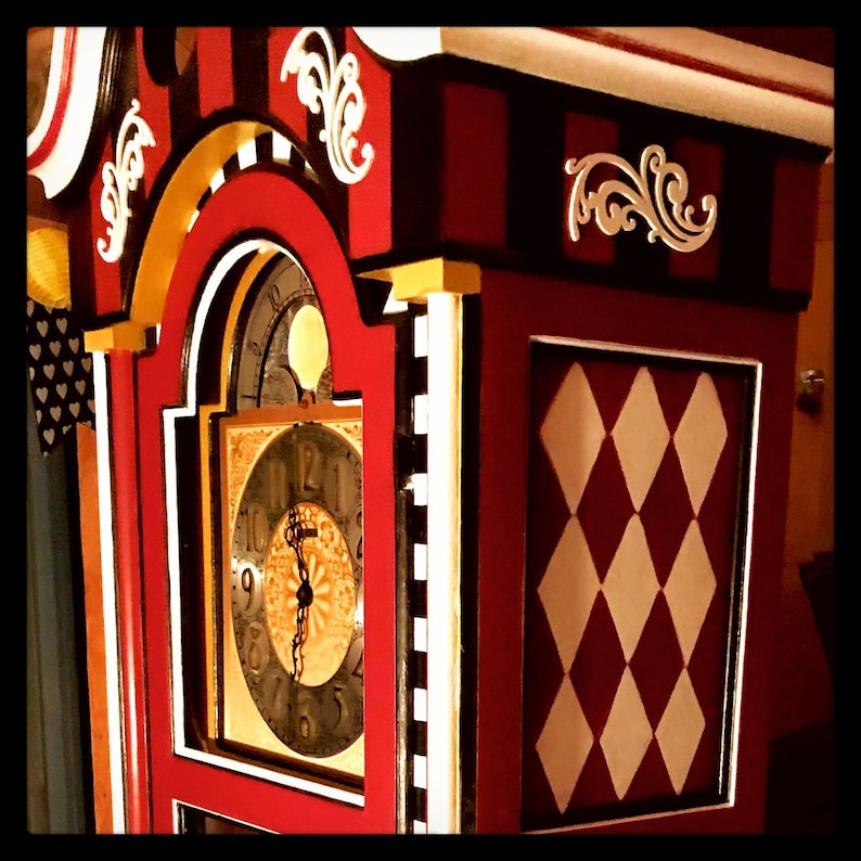 Custom order hand painted grandfather clocks .Whimsical Etsy