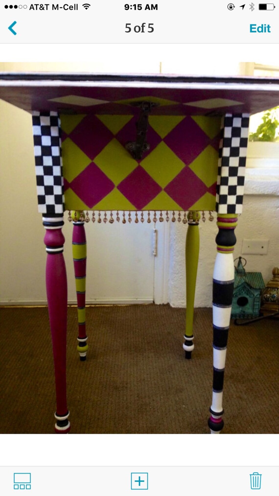 Antique Whimsical Fold Down Table . Hand Painted Over Sized Etsy