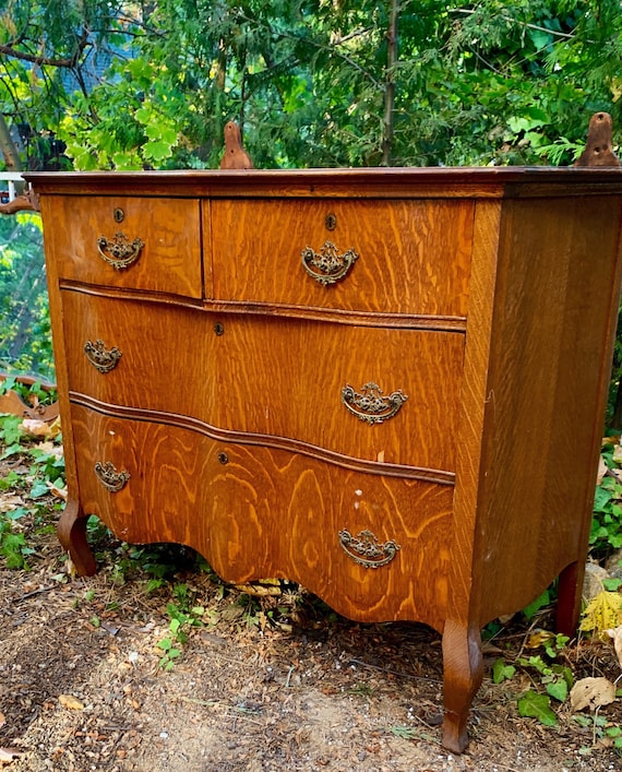 Sale Vintage Dresser Gorgeous Piece Beautiful Vintage Hardware. Natural Patina.on Wooden Coaster Wheels.to Revamp Etsy