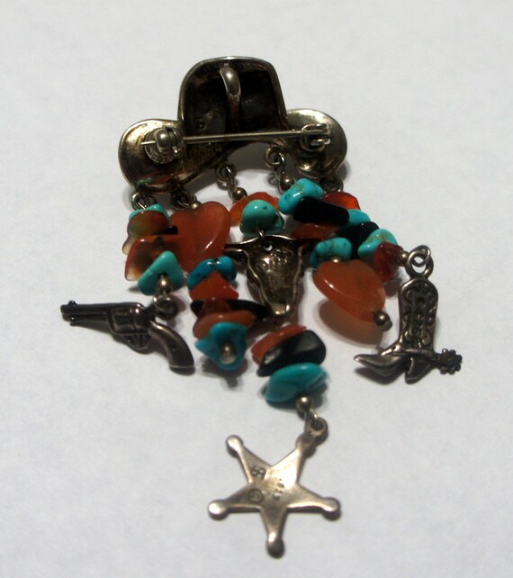 Vintage tibetan turquoise carnelian onyx ~ Sherif… - image 5