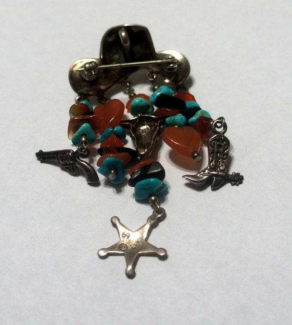 Vintage tibetan turquoise carnelian onyx ~ Sherif… - image 2